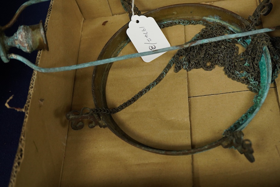 A late 19th century lithophane hanging lantern